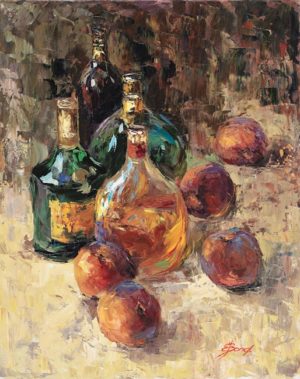 Buy “Apertif” – Limited Edition Giclée on Canvas of a Bottle of Wine