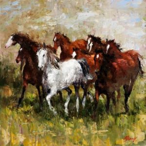 Buy “High Meadow” – Limited Edition Giclée on Canvas of Horses in a Meadow