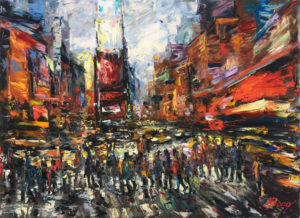 Buy “New York Times” – Limited Edition Giclée on Canvas of People in the Street