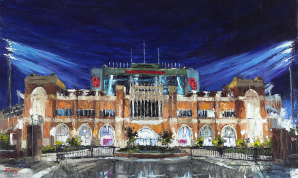 Buy “Gaylord Family – Oklahoma Memorial Stadium (Small) ” – Limited Edition Giclée on Canvas Front Stadium