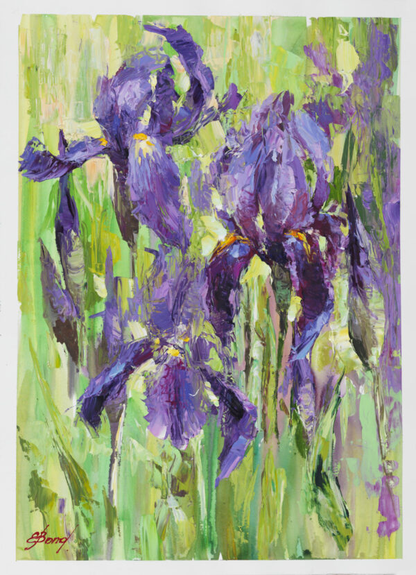 Buy “Floral I” – Oil Painting on Canvas of Beautiful Purple Flowers