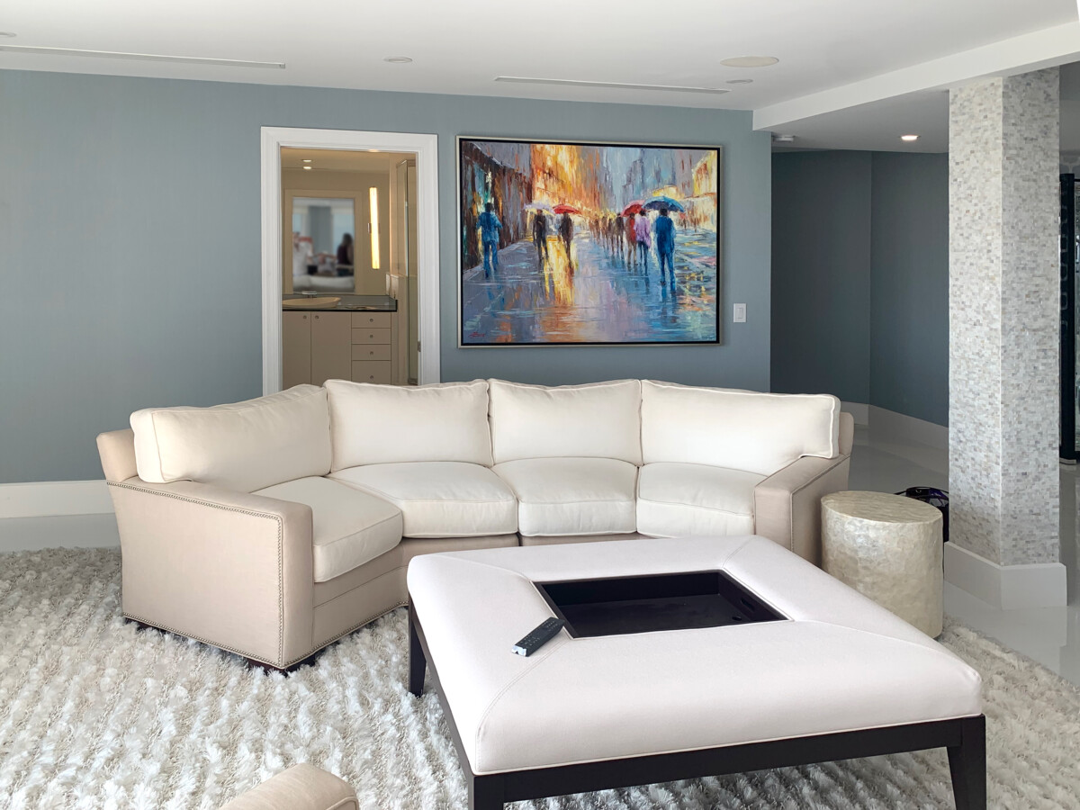 Elena Bond's painting in TV lounge