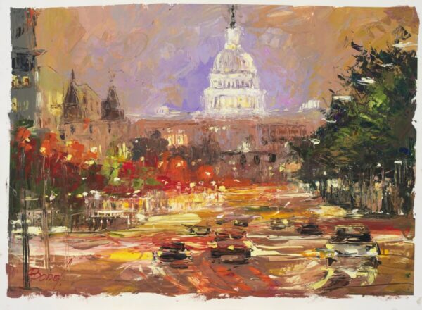 Buy "Luminous Capitol"- Limited Edition Giclée Print on Canvas with the White House