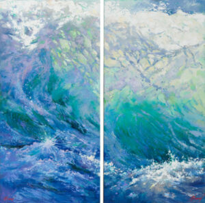 Buy "Ray of Hope I & II" - Limited Edition Giclée of Big Ocean Waves