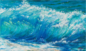 Buy "Wave After Wave" - Limited Edition Giclée on Canvas of Blue Sea Waves